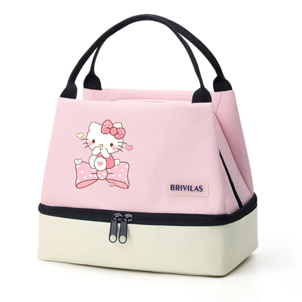 Cute pink MINISO Hello Kitty insulated lunch bag