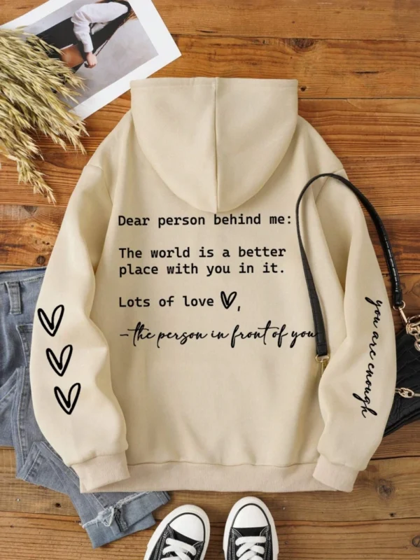 Dear Person Behind Me" Men's Fleece Hoodie