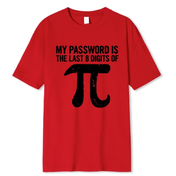 Men's oversized cotton t-shirt with funny math equations print.