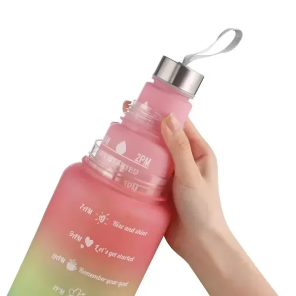 2 Liter Motivational Water Bottle with Time Marker