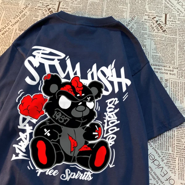 Exploding Puppet Bear graphic t-shirt for men and women.