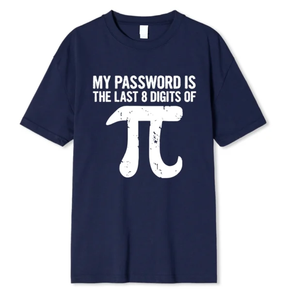 Men's oversized cotton t-shirt with funny math equations print.