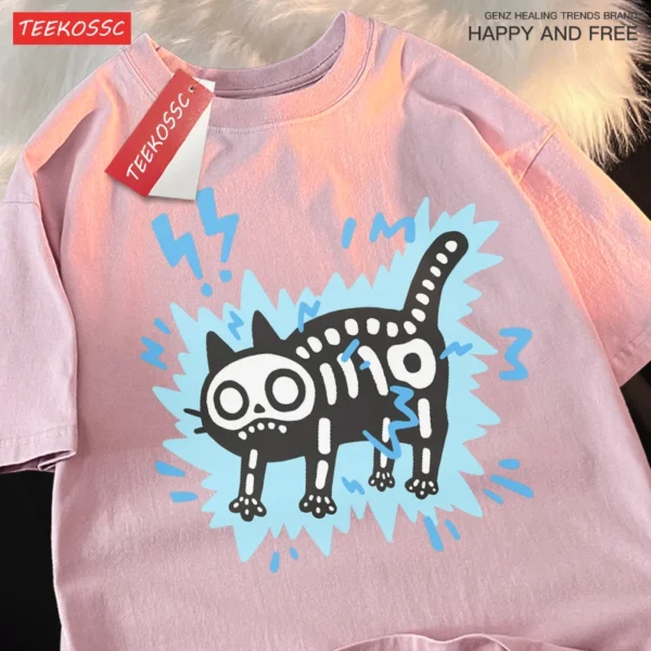 Electric Shock Cat Couple T-Shirt