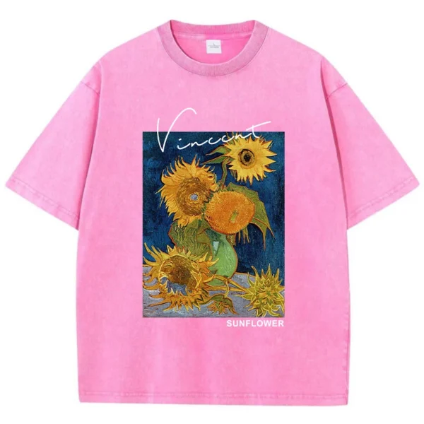 Van Gogh Sunflowers Men's Cotton T-Shirt