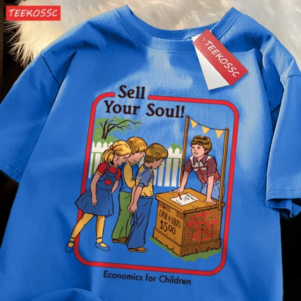 Men's "Sell Your Soul Economics" graphic t-shirt