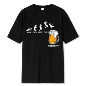 Friday Beer Print Men's T-shirt - Graphic Tee