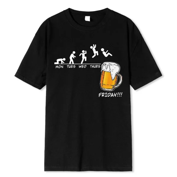 Friday Beer Print Men's T-shirt - Graphic Tee