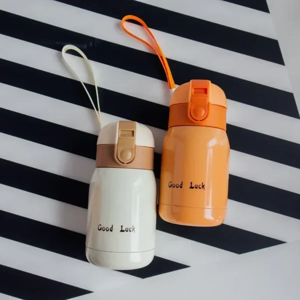 Mini stainless steel vacuum flask (200ml/360ml) designed for portability