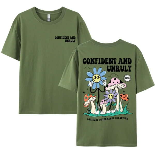 Unruly Attitude Men's Breathable Cotton T-Shirt - Loose Fit