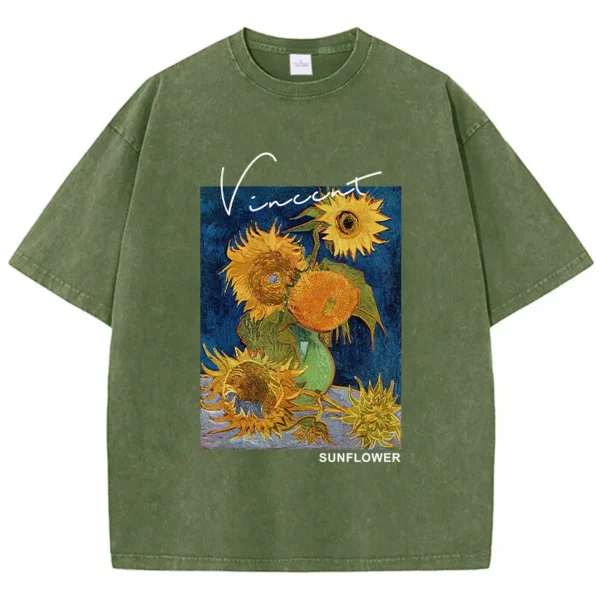 Van Gogh Sunflowers Men's Cotton T-Shirt