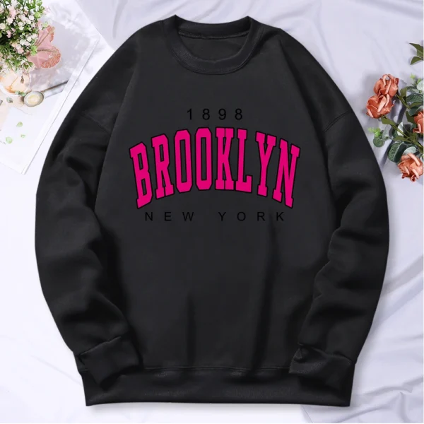 oversized 1898 Brooklyn NY print hoodie.
