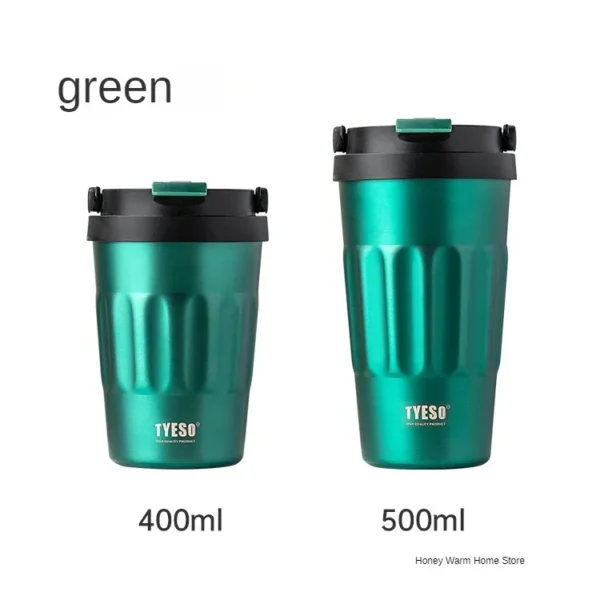 TYESO stainless steel insulated travel tumbler in 400ml/500ml size