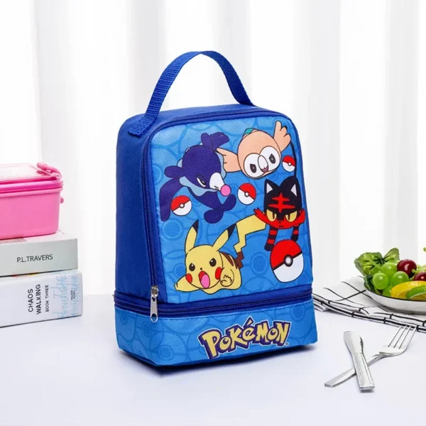 Yellow Pikachu insulated lunch bag with handle