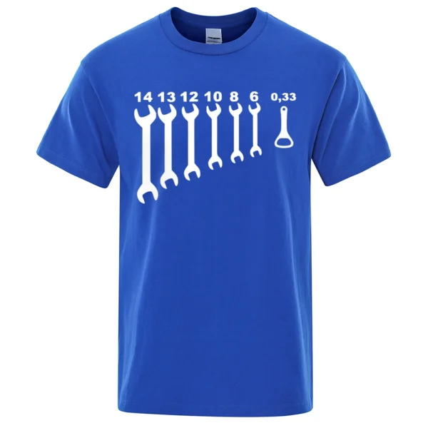 Funny vintage mechanic t-shirt for men with screw wrench graphic