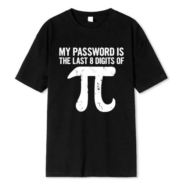 Men's oversized cotton t-shirt with funny math equations print.