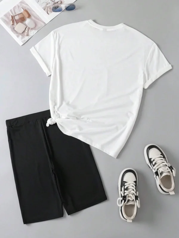 Women's "My Mouth Doesn't Say It" two-piece summer outfit
