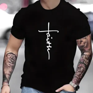 Retro Faith print cotton t-shirt