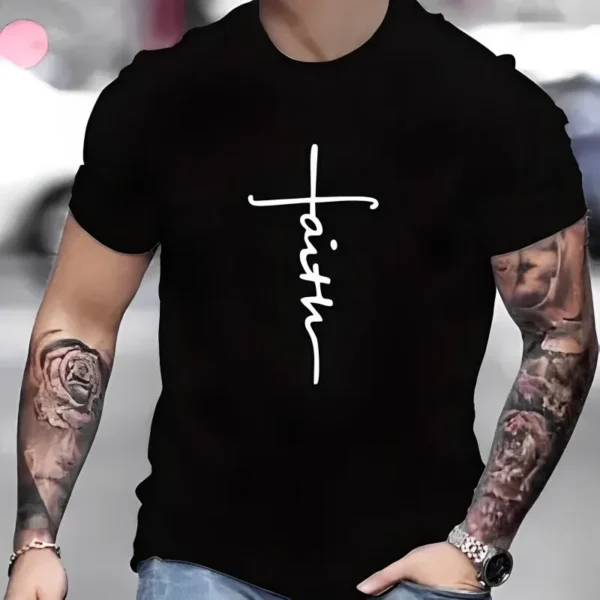 Retro Faith print cotton t-shirt