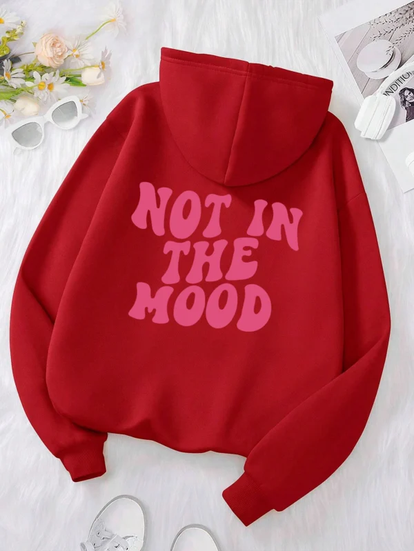 Not in the Mood" Men's Autumn Winter Hoodie