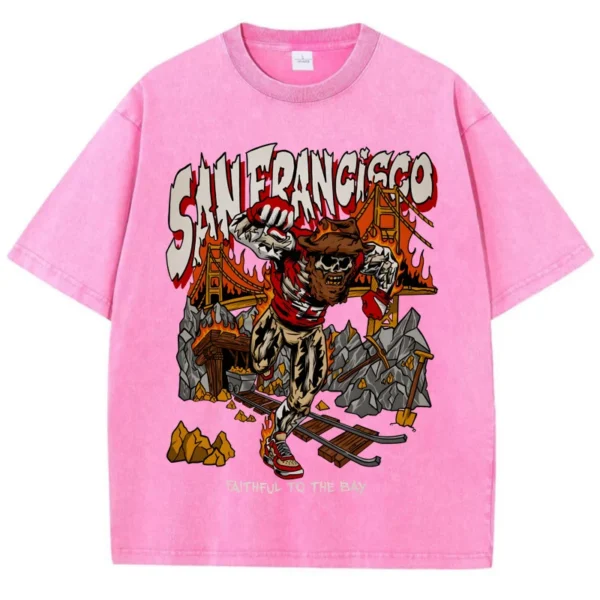 Retro washed San Francisco Skeleton Miner graphic t-shirt