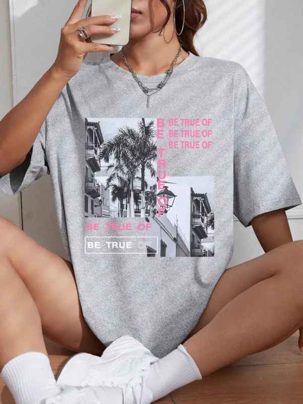 short sleeves. Plus size option. ```