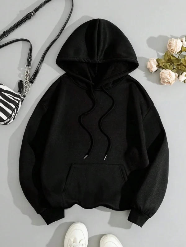Women's oversized kawaii streetwear sweatshirt with rabbit cartoon print and cozy artificial fur lining.