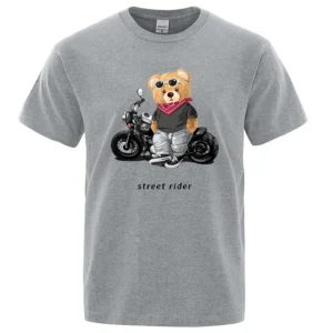 Men's Motorcycle Ted Rider T-Shirt - Breathable Summer Tee