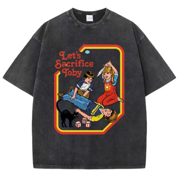Women's O-neck summer t-shirt featuring a humorous cartoon graphic print design.