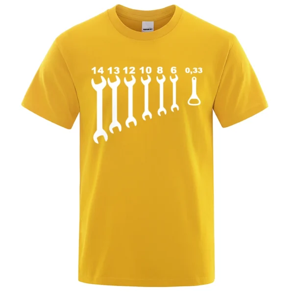 Funny vintage mechanic t-shirt for men with screw wrench graphic