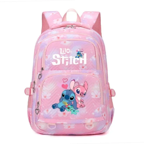 Large capacity nylon Stitch backpack with vibrant anime print