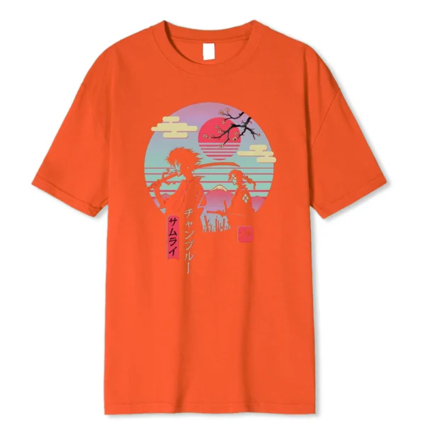 Japanese Samurai Hip Hop T-Shirt - Men's Summer Cotton Tee