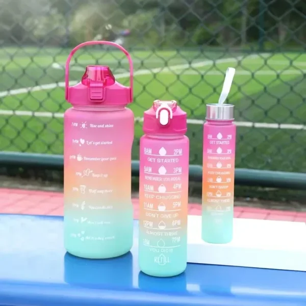 2 Liter Motivational Water Bottle with Time Marker