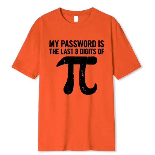 Men's oversized cotton t-shirt with funny math equations print.