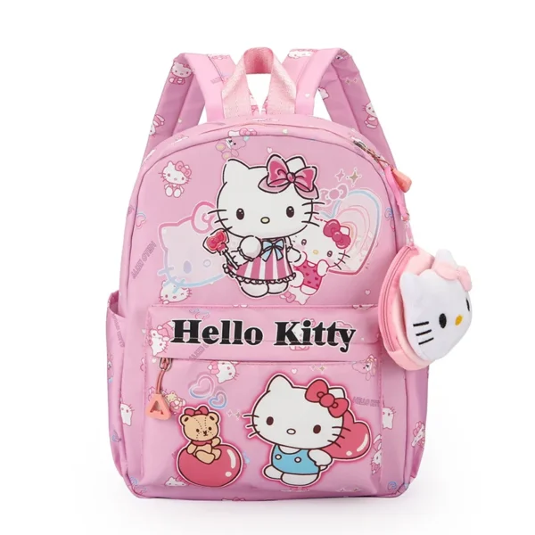 MINISO backpack displaying Kuromi and Cinnamoroll print