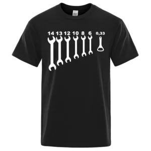 Funny vintage mechanic t-shirt for men with screw wrench graphic