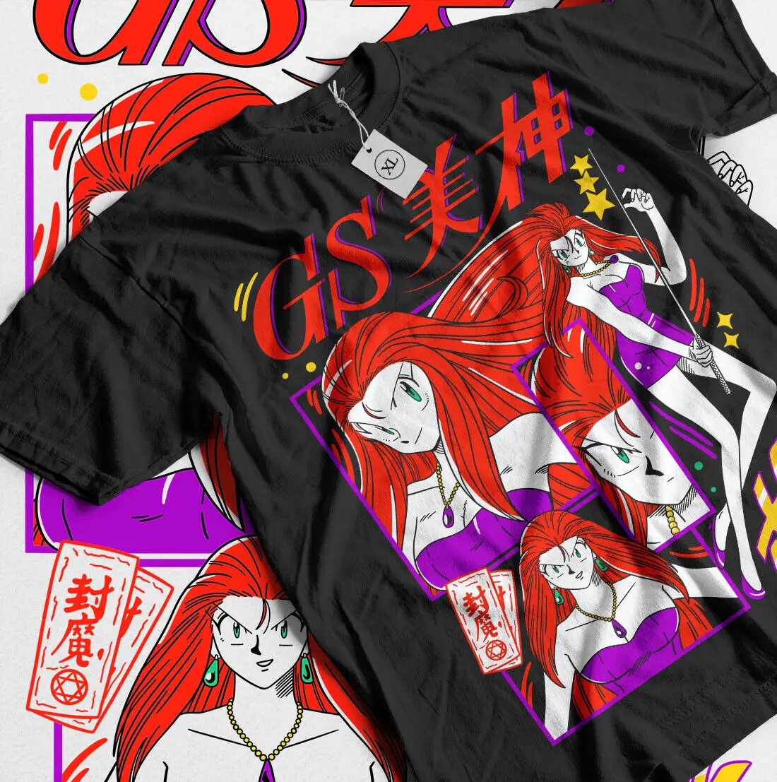 Ghost Sweeper Mikami t-shirt with Reiko Mikami vintage 90s anime graphic print.