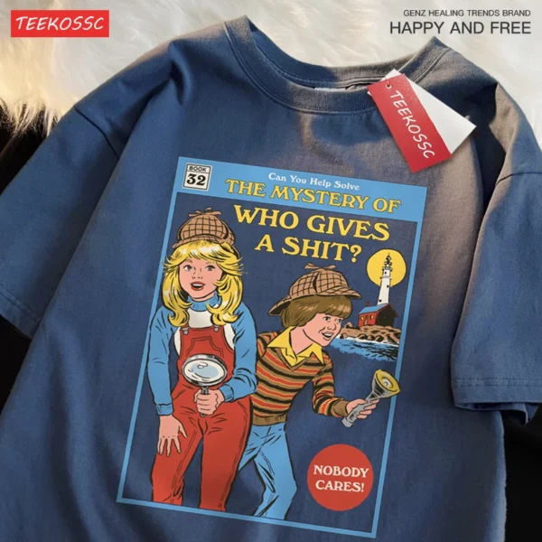 Who Gives A Shit?" Men's Oversized Graphic T-Shirt