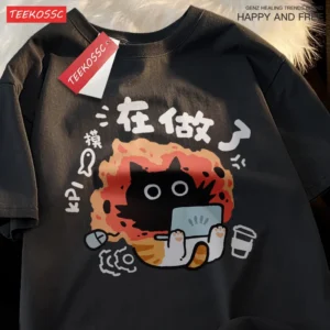 Funny Working Cats T-Shirt for Men and Women