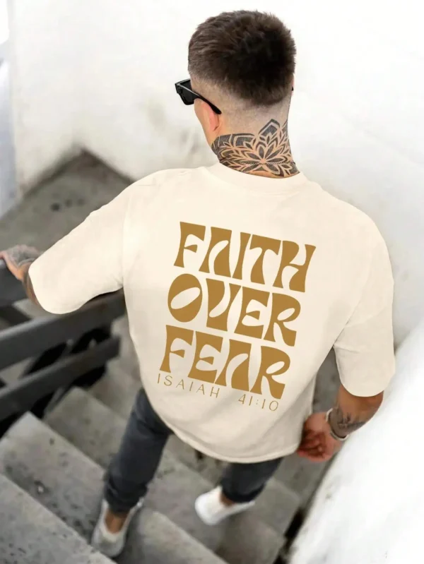 Faith Over Fear Isaiah 41:10 Men's Christian T-Shirt