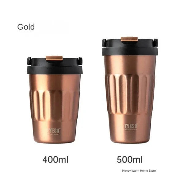 TYESO stainless steel insulated travel tumbler in 400ml/500ml size