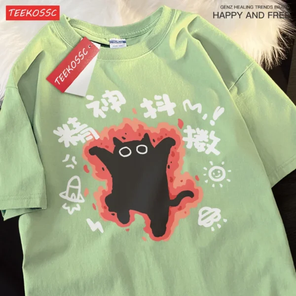 Breathable cotton summer t-shirt for men and women. Short sleeves