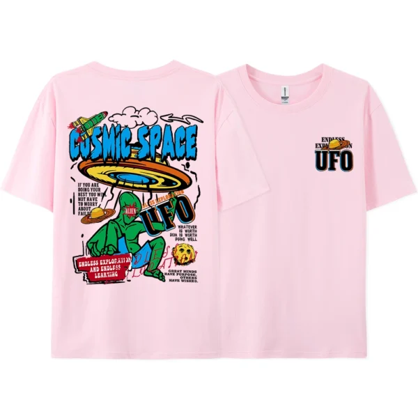 Men's oversized alien UFO graphic t-shirt