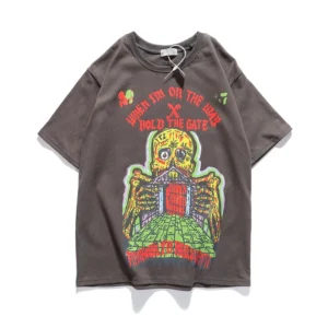 Skull print oversized t-shirt