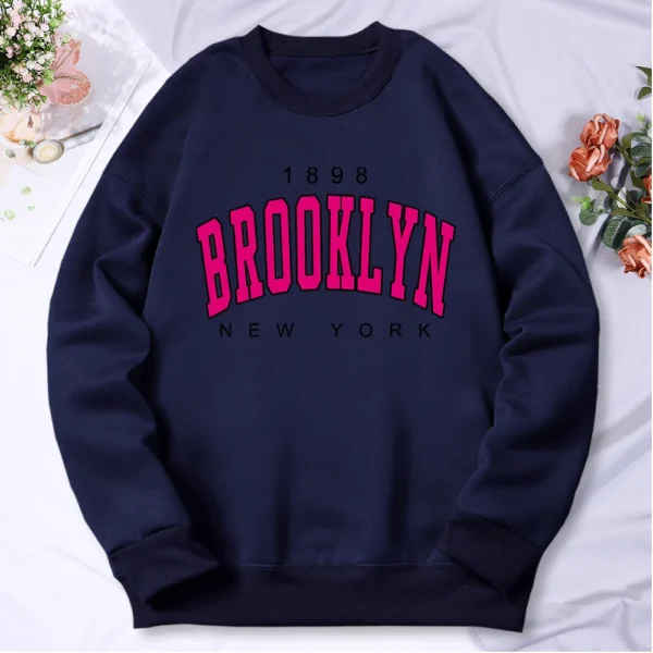 oversized 1898 Brooklyn NY print hoodie.
