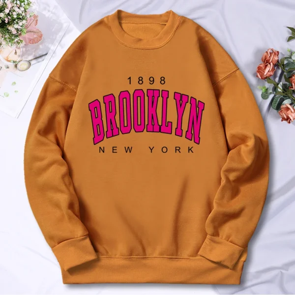 oversized 1898 Brooklyn NY print hoodie.