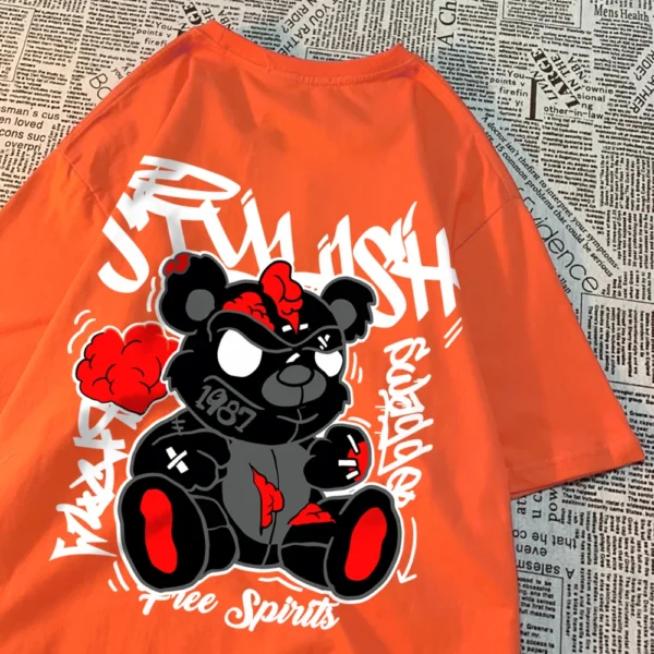 Exploding Puppet Bear graphic t-shirt for men and women.