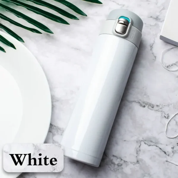 500ml stainless steel vacuum flask thermos with push-button bouncing lid open