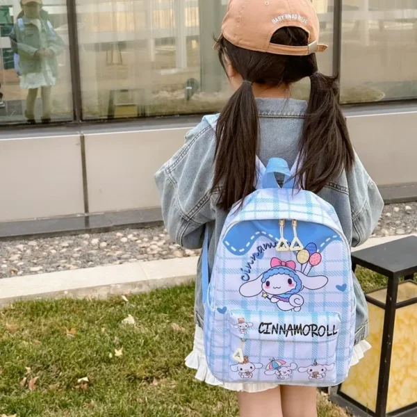 Kuromi) in nylon - multi-color school bag for girls.