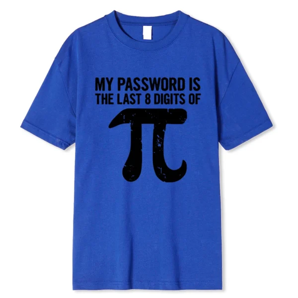 Men's oversized cotton t-shirt with funny math equations print.