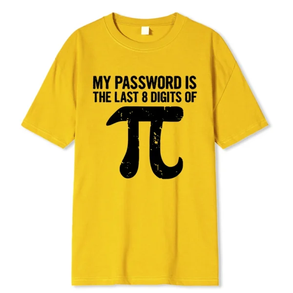 Men's oversized cotton t-shirt with funny math equations print.